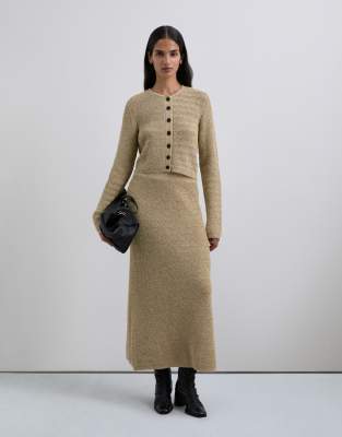 Scalpers - Strickjacke in Taupe mit Kontrast-Detail-Neutral