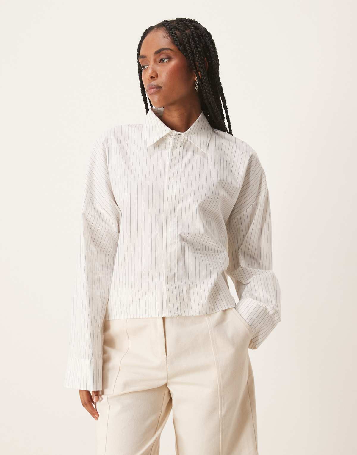 Scalpers Stripes joy shirt in white stripes