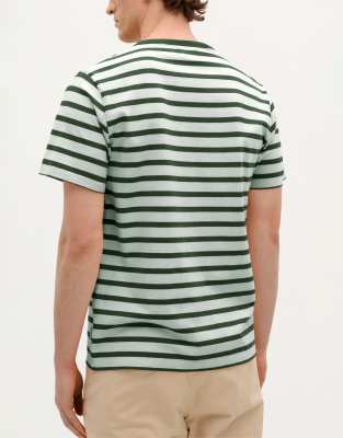 Scalpers Stripes Patch Tee In Green