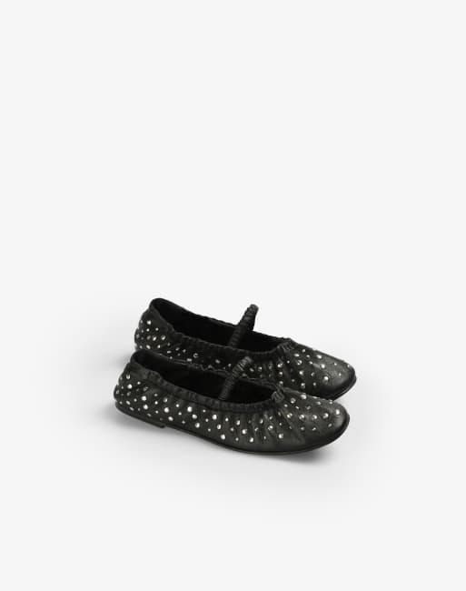 Scalpers Studs Ballerina In Black  