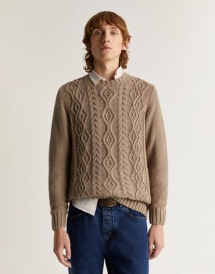 Scalpers summer pullover jumper in taupe