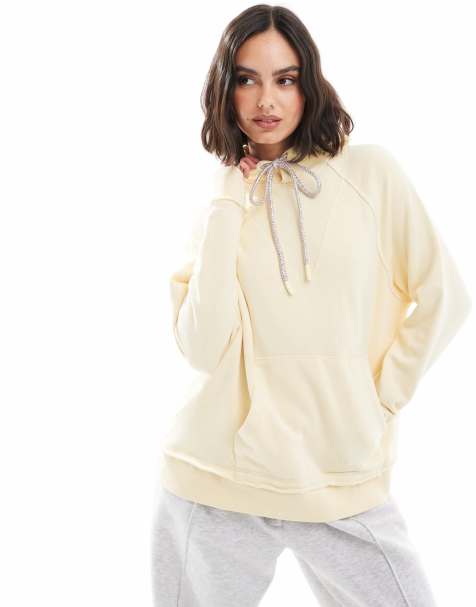 Scalpers - Sweat à capuche avec motif tête de mort au dos - Jaune - view 1