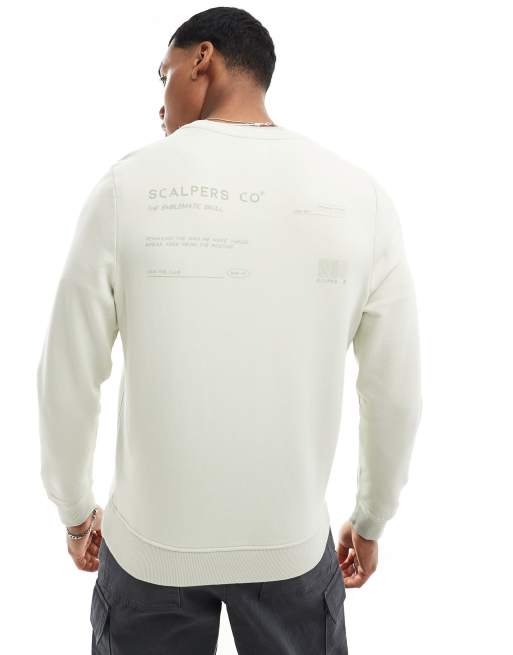 Scalpers - Sweat à imprimé code-barres - Vert menthe