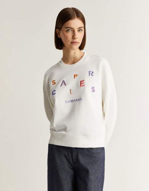 Scalpers - Sweat à lettres brodées - Blanc cassé - view 1