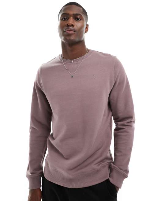 Scalpers - Sweater in vervaagd bordeauxrood
