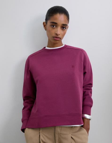 Scalpers - Sweatshirt met logo in bordeauxrood - view 1