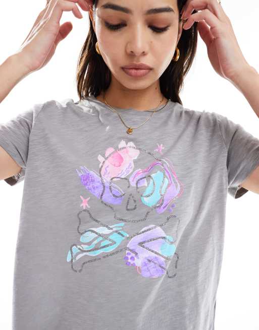Scalpers sweet t-shirt in grey