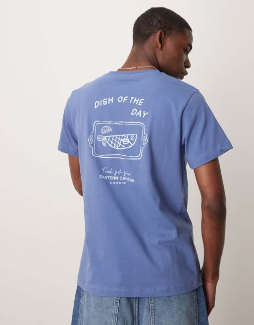 Scalpers - T-shirt à logo poisson - Bleu