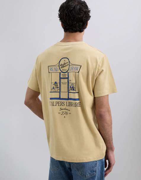 Scalpers - T-shirt à motif Librairie - Moutarde clair - view 1