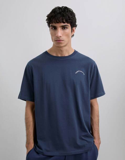 Scalpers - T-shirt à motif Out of Office - Bleu marine - view 1