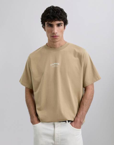 Scalpers - T-shirt à motif sport - Taupe - view 1