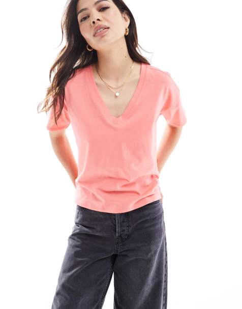 Scalpers - T-shirt basic premium color corallo chiaro - view 1
