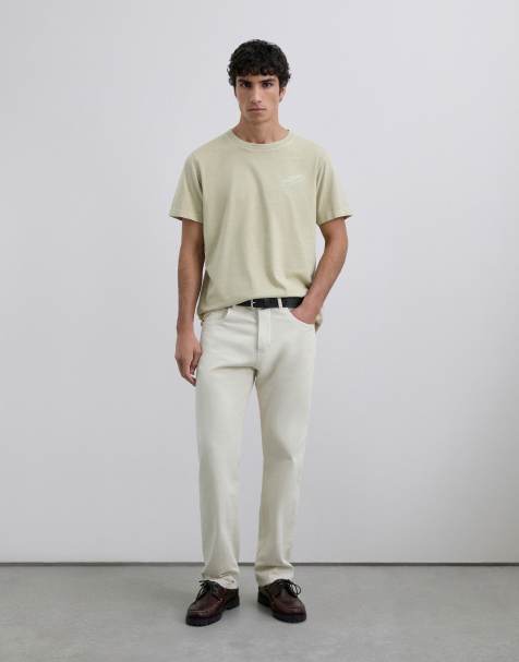 Scalpers - T-shirt beige con stampa di baguette - view 1