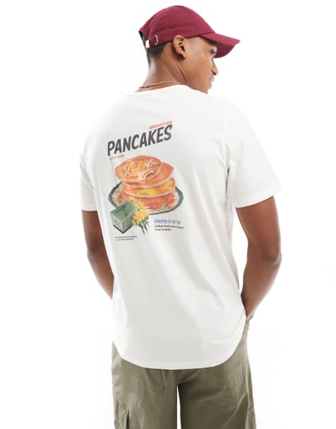 Scalpers – T-Shirt in gebrochenem Weiß mit „Pancake“-Print - view 1