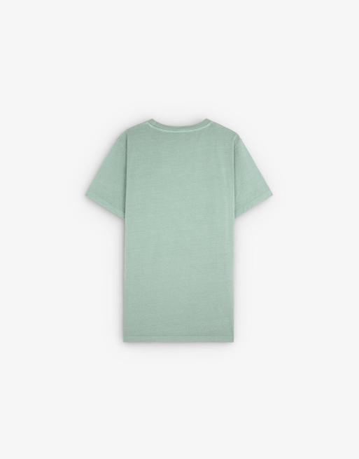 Scalpers – T-Shirt in Senfgelb mit Totenkopfmotiv