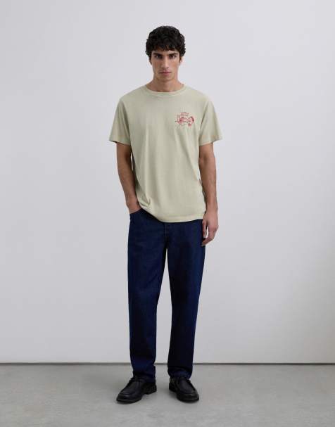 Scalpers - T-shirt met barprint in taupe - view 1