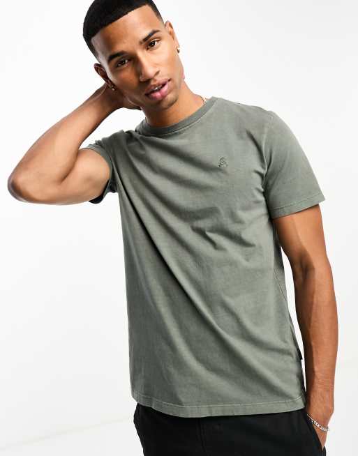 Scalpers - T-shirt met doodshoofd in donkergroen