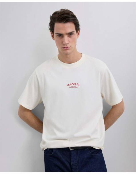 Scalpers - T-shirt sportiva bianco sporco - view 1