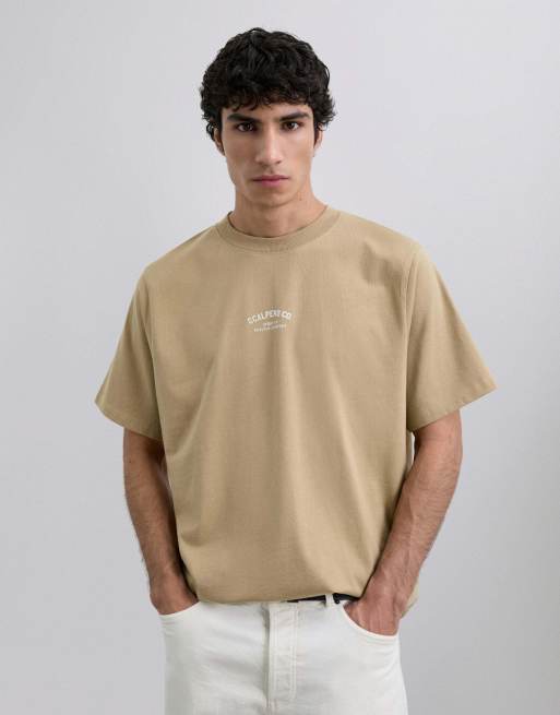 Scalpers - T-shirt sportiva color tortora