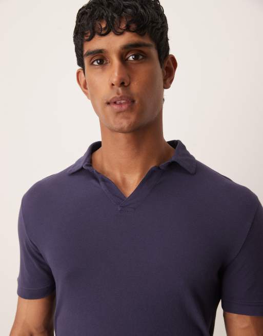 Scalpers thin polo shirt in navy