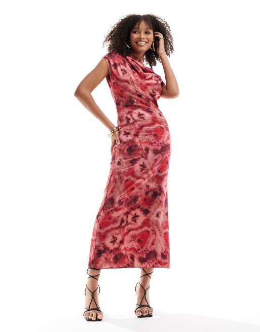Scalpers tie dye dress in red