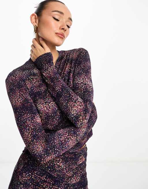 Scalpers - Top a maniche lunghe blu navy