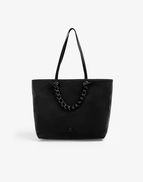 Scalpers - Tote tas met ketting in zwart - view 1