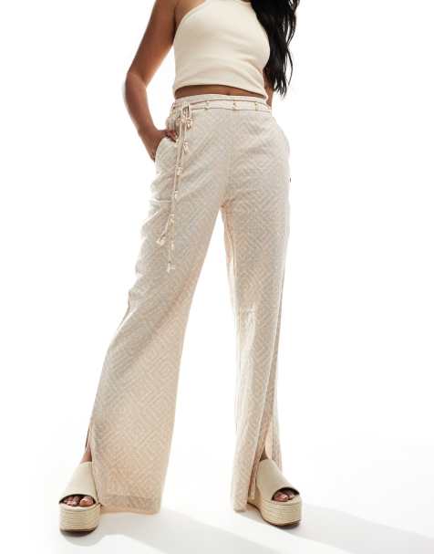 Scalpers trim print pant in natural - view 1