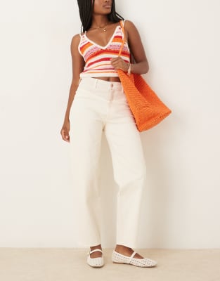 Scalpers Trize Denim Pants In White