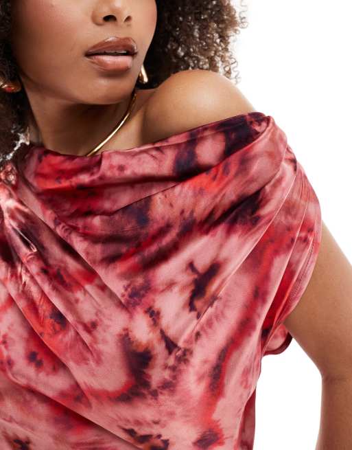 Scalpers tye dye dress in red ASOS