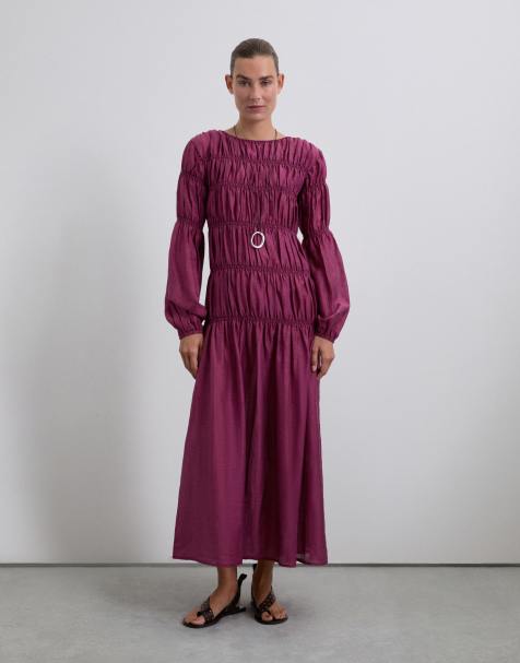 Scalpers - Vestito grembiule color bordeaux - view 1