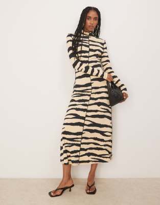 Scalpers - Vestito zebrato con cuciture overlock