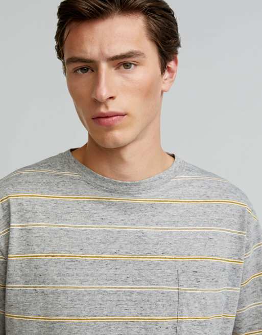 Scalpers - Vigore - T-shirt à rayures - Moutarde froncé