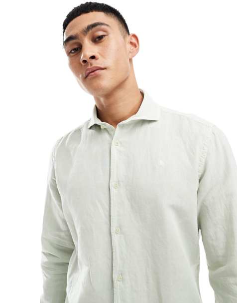 Scalpers vintage linen shirt in mint - view 1