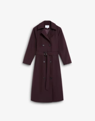 Scalpers - Wasserabweisender Trenchcoat in Burgunderrot