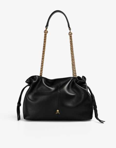 Scalpers – Weiche Tasche in Schwarz mit Kette - view 1