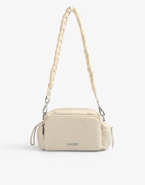 Scalpers – Will – Tasche in Ecru mit geflochtenem Henkel - view 1