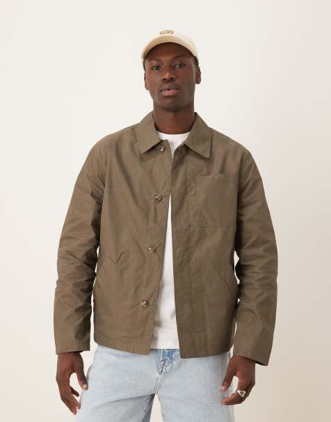 Scalpers Yohan overshirt in khaki green - view 1