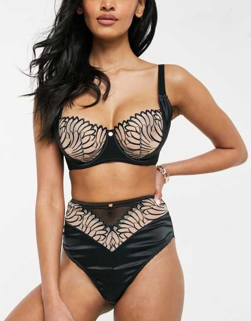 Scantilly by Curvy Kate - Fallen Angel - Completo intimo ricamato trasparente, colore nero, 2 di 2