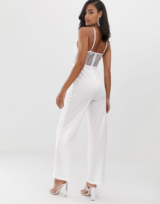 Asos white sales lace jumpsuit