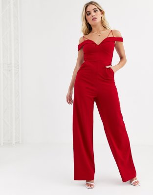 roter jumpsuit asos