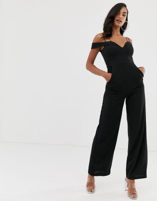 strappy wide leg jumpsuit