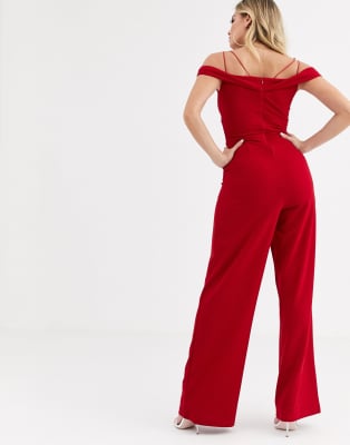 strappy wide leg jumpsuit