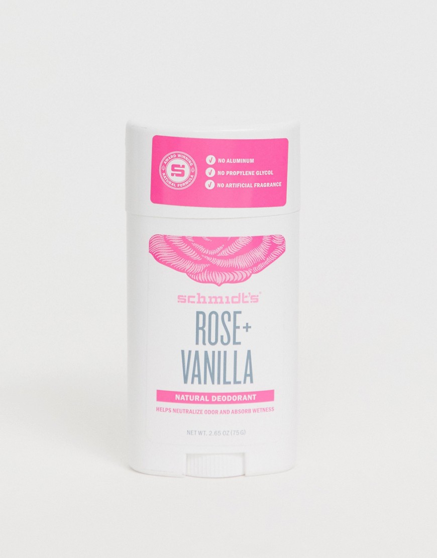Schmidt's - Rose & Vanilla - Natuurlijke deodorant-Zonder kleur