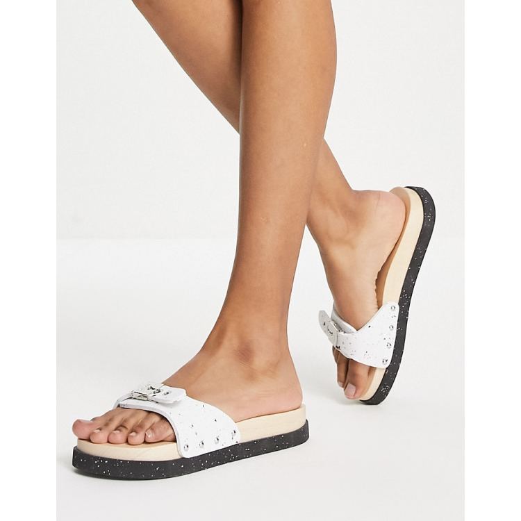 Scholl Iconic pescura honu EVA flatforms in black mix BLACK ASOS