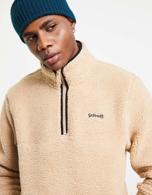 Sherpa zip cheap sweatshirt