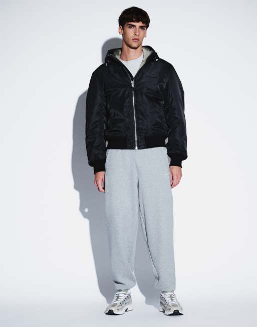 Schott cazadora bomber acolchada con capucha y corte boxy en negro, 3 de 5