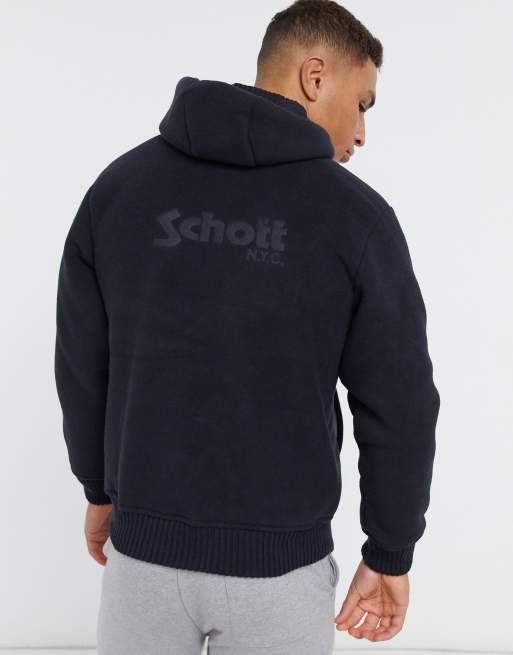 Schott fleece online hoodie