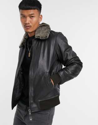 schott black leather jacket