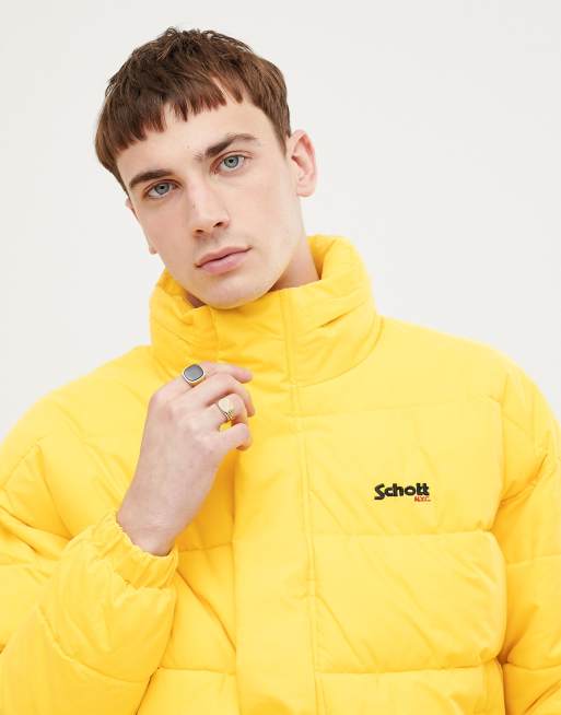 Schott yellow shop rain jacket